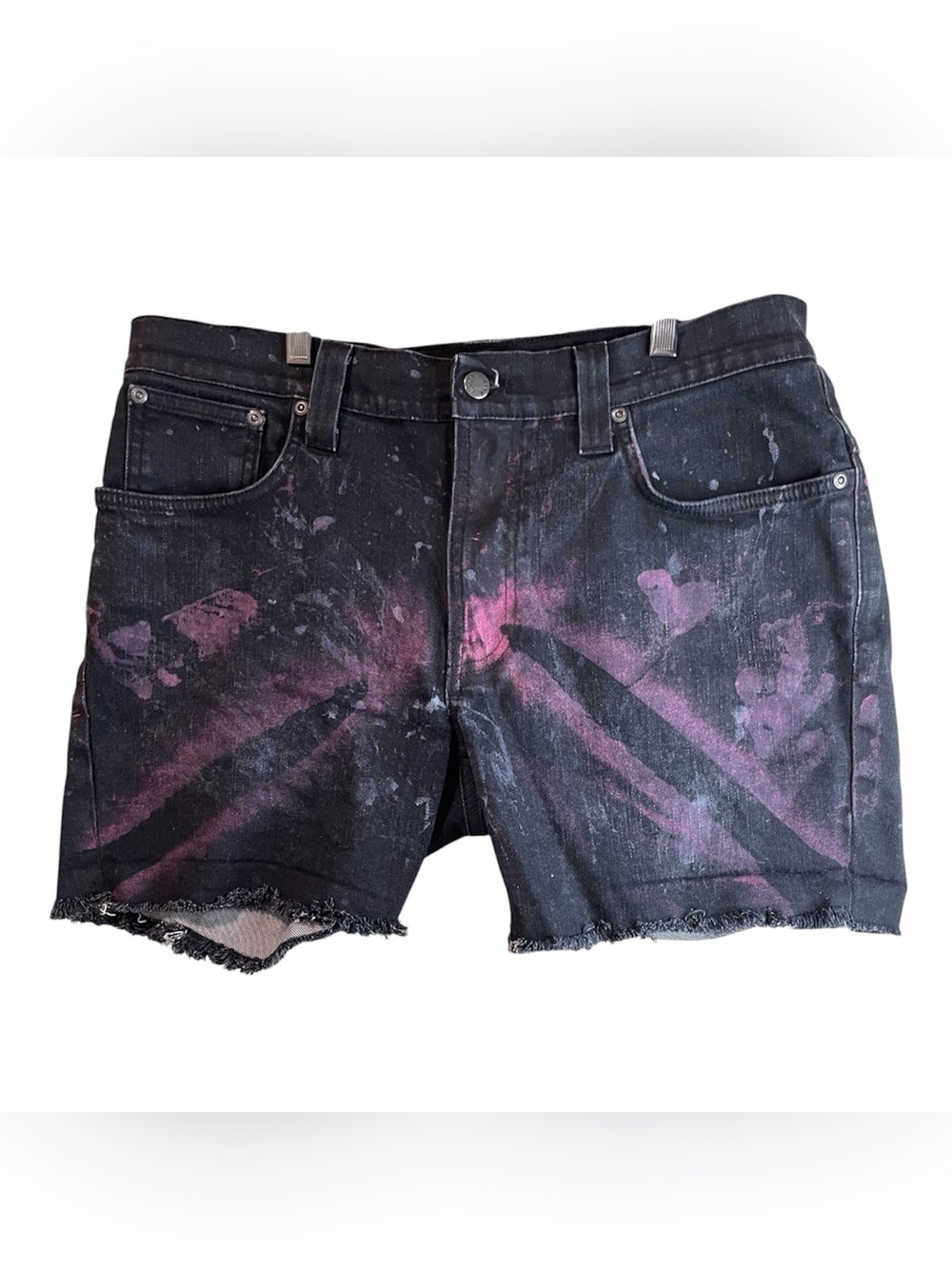 Nudie Jeans Cut Off Shorts Hand Painted